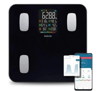 Evolveo Salente MaxFit, chytrá osobní diagnostická fitness váha, Bluetooth, černá Evolveo Salente MaxFit, chytrá osobní diagnostická fitness váha, Bluetooth, černá