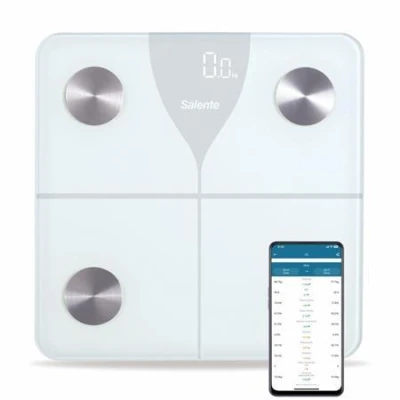Evolveo Salente SlimFit, osobní diagnostická fitness váha, Bluetooth, bílá