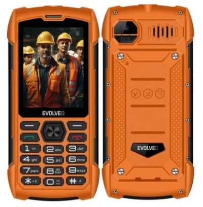 Evolveo StrongPhone H1, vodotěsný odolný Dual SIM telefon, oranžová