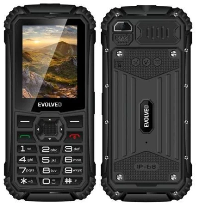 Evolveo StrongPhone Q1, vodotěsný odolný Dual SIM telefon, černý Evolveo StrongPhone Q1, vodotěsný odolný Dual SIM telefon, černý