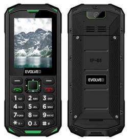 EVOLVEO StrongPhone X5, vodotěsný odolný Dual SIM telefon, černo-zelená
