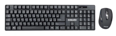 Evolveo WK-142, set bezdr. klávesnice a myši , 2,4GHz, USB