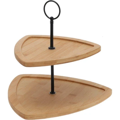 Excellent Etažér dřevěný 2 patra trojúhelník 23,5 cm Excellent Etažér dřevěný 2 patra trojúhelník 23,5 cm