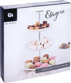 Excellent Etažér porcelánový 3 patra
