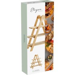 Excellent Houseware Etažér servírovací 3 patra dřevěný