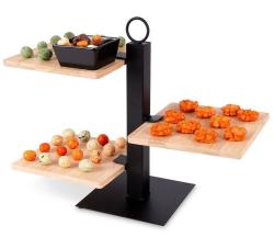 Excellent Houseware Etažér třípatrový servírovací kov/dřevo Excellent Houseware Etažér třípatrový servírovací kov/dřevo