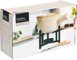 Excellent Houseware Fondue porcelánové s hořákem 450 ml + 2 vidličky