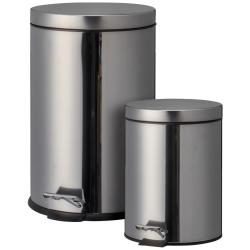 Excellent Houseware Odpadkový koš pedálový 2 ks 20 a 5 l stříbrná