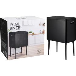 Excellent Houseware Odpadkový koš s dotykovým otevíráním 35 l matná černá