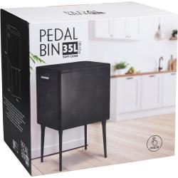 Excellent Houseware Odpadkový koš s dotykovým otevíráním 35 l matná černá