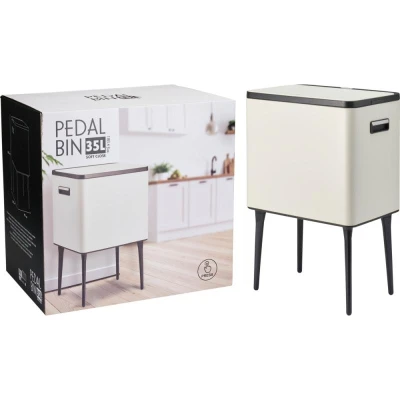 Excellent Houseware Odpadkový kôš s dotykovým otváraním 35 l matná krémová