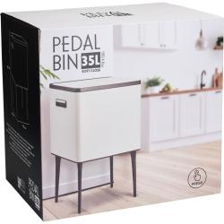 Excellent Houseware Odpadkový koš s dotykovým otevíráním 35 l matná krémová