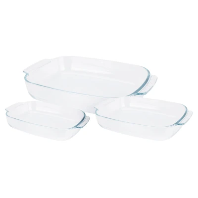 Excellent Houseware Pekáč skleněný sada 3 ks