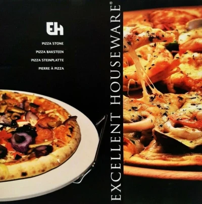 Excellent Houseware Pizza kámen do trouby nebo na gril s rukojeťmi 33 cm