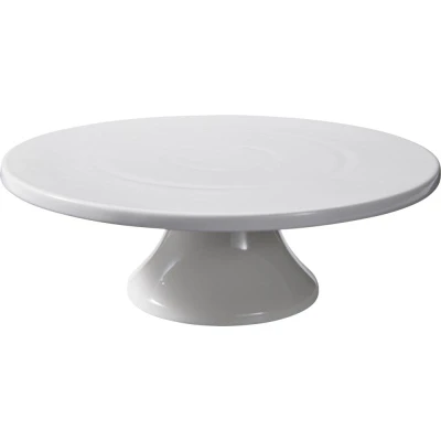 Excellent Houseware Podnos na dort servírovací porcelán 28 cm bílý