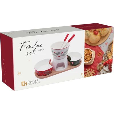 Excellent Houseware Porcelánová fondue sada