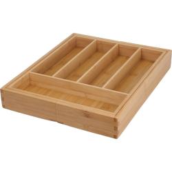 Excellent Houseware Příborník nastavitelný rozkládací bambus