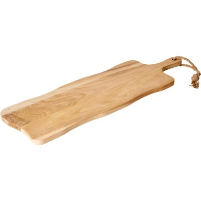 Excellent Houseware Prkénko krájecí a servírovací teak s rukojetí 59x20 cm Excellent Houseware Prkénko krájecí a servírovací teak s rukojetí 59x20 cm
