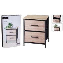 Excellent Houseware Regál kovový se 2 zásuvkami 45 x 30 x 54 cm