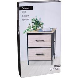 Excellent Houseware Regál kovový se 2 zásuvkami 45 x 30 x 54 cm