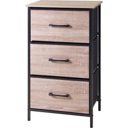 Excellent Houseware Regál kovový se 3 zásuvkami 45 x 30 x 75 cm