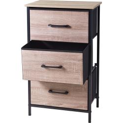 Excellent Houseware Regál kovový se 3 zásuvkami 45 x 30 x 75 cm