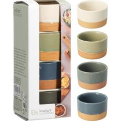 Excellent Houseware Sada misek na pochutiny 4 ks 6,5 x 4 cm