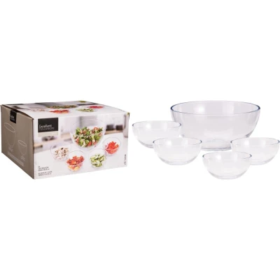 Excellent Houseware Sada skleněných misek 5 ks čirá