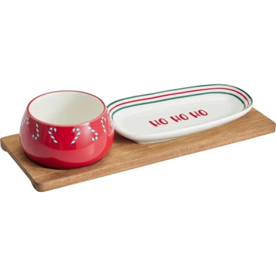 Excellent Houseware Servírovací sada 3 ks s vánočním motivem