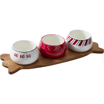 Excellent Houseware Servírovací sada 4 ks s vánočním motivem