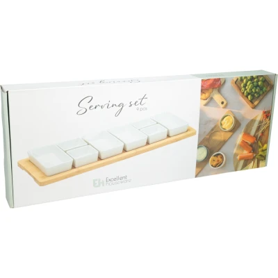 Excellent Houseware Servírovací sada porcelánová 9 ks bílá
