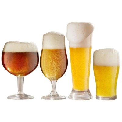 Excellent Houseware Sklenice na pivo sada 4 ks čiré sklo
