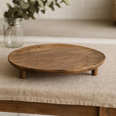 Excellent Houseware Tác servírovací 37 cm mangové dřevo