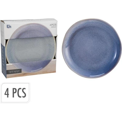 Excellent Houseware Talíř dezertní sada 4 ks pr. 20 cm modrá