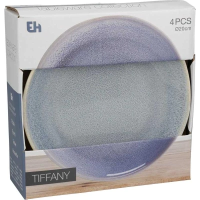 Excellent Houseware Talíř dezertní sada 4 ks pr. 20 cm modrá
