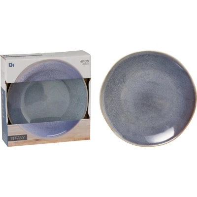 Excellent Houseware Talíř mělký sada 4 ks pr. 28 cm modrá