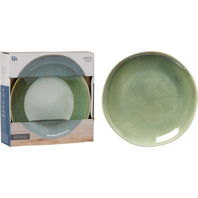 Excellent Houseware Talíř mělký sada 4 ks pr. 28 cm zelená