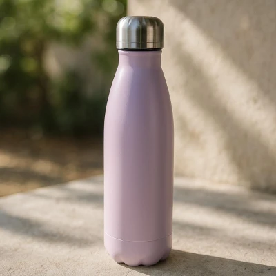Excellent Houseware Termoska lahev sportovní nerez 0,5 l fialová