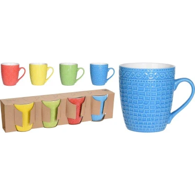 Excellent Houseware Hrnek sada 4 ks porcelánový 380 ml
