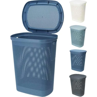 Excellent Koš na prádlo s víkem 60 l béžová
