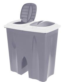 Excellent KO-Y54230710seda Odpadkový koš na tříděný odpad 2 x 25 l šedá KO-Y54230710se