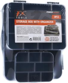 Excellent Organizér na šroubky box sada 3 ks černá