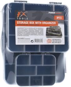 Excellent Organizér na šroubky box sada 3 ks šedá