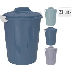 Excellent Plastový odpadkový koš s víkem 23 l šedá