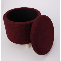 Excellent Taburet s úložným prostorem TEDDY 40 x 37 cm červená burgundy