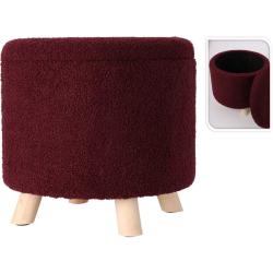 Excellent Taburet s úložným prostorem TEDDY 40 x 37 cm červená burgundy