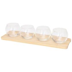 Excellent Houseware Servírovací misky na bambusovém podnose sada 5 ks Excellent Houseware Servírovací misky na bambusovém podnose sada 5 ks