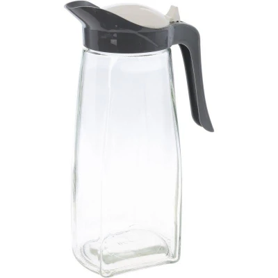 Excellent Houseware Skleněná konvice na čaj i vodu 1,5 l šedá