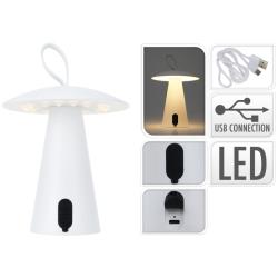 Excellent Stolní lampa dobíjecí bílá