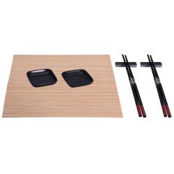 Excellent Sushi set porcelán / bambus sada 7 ks černá